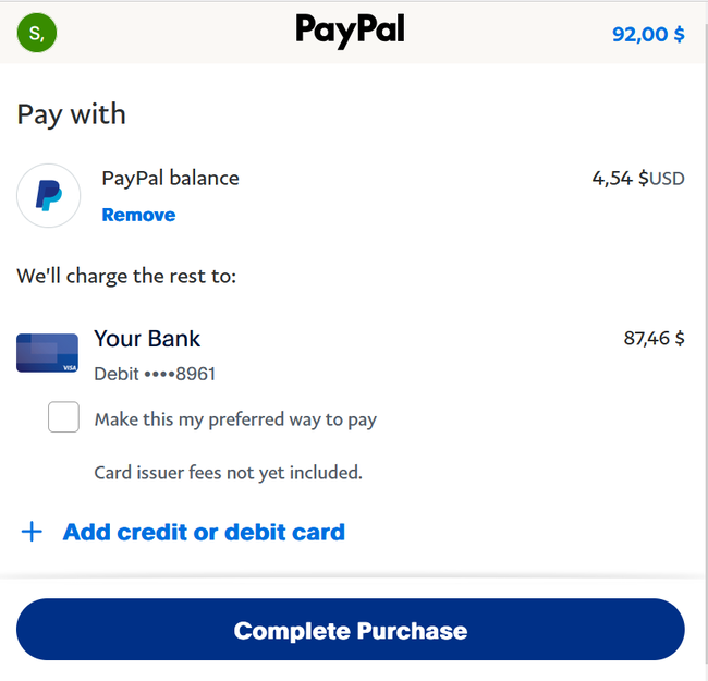 Pay with PayPal